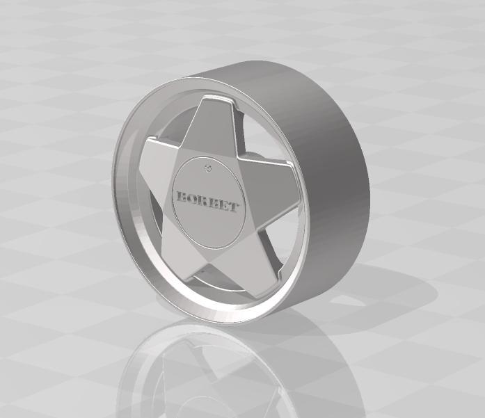 Borbet Wheels for scale model 1/18 1/24 etc.