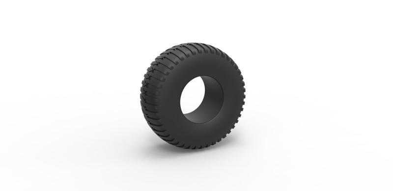 Diecast low pressure tire 4 Scale 1 to 25
