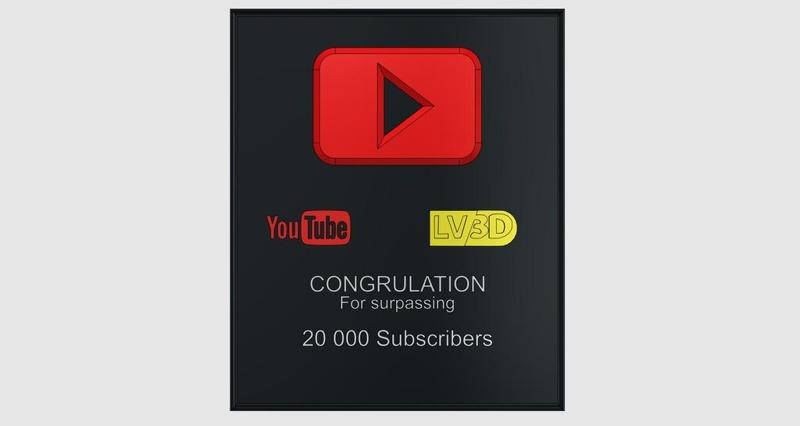 trophée youtube LV3D