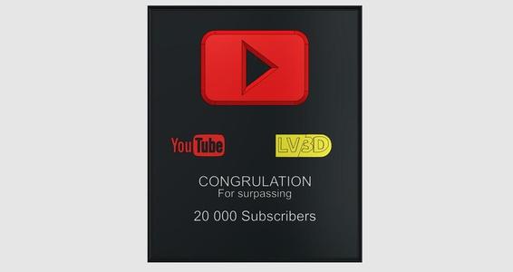 trophée youtube LV3D