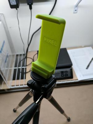 Tripod adapter for Pixel cell phone in Otter Box case