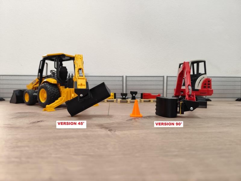 Tilt Coupler for Bruder Mini Excavators - scale 1:16