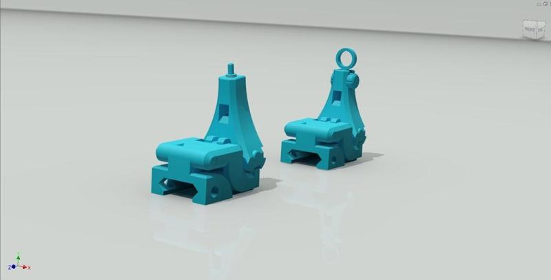 3D Printable Folding Iron Sights V1.1
