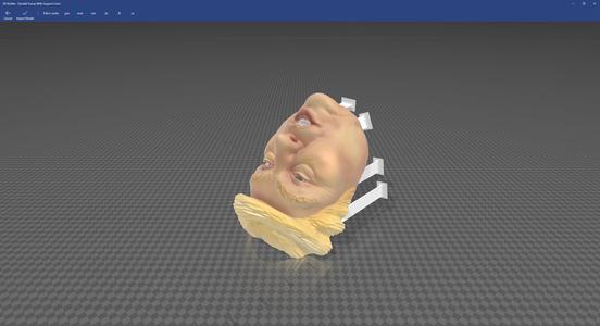 Donald Trump caricature HD STL & VRML Color format face mask