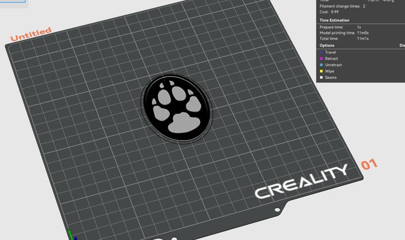 Airsoft Morale Patch Wolf Paw Print