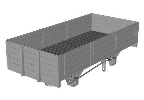 Cavan and Leitrim high capacity open wagon two doors each side 1/100 scale