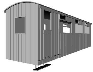 Rye and Camber Tramways All Third Coach 1921 modified condition 1/32 scale