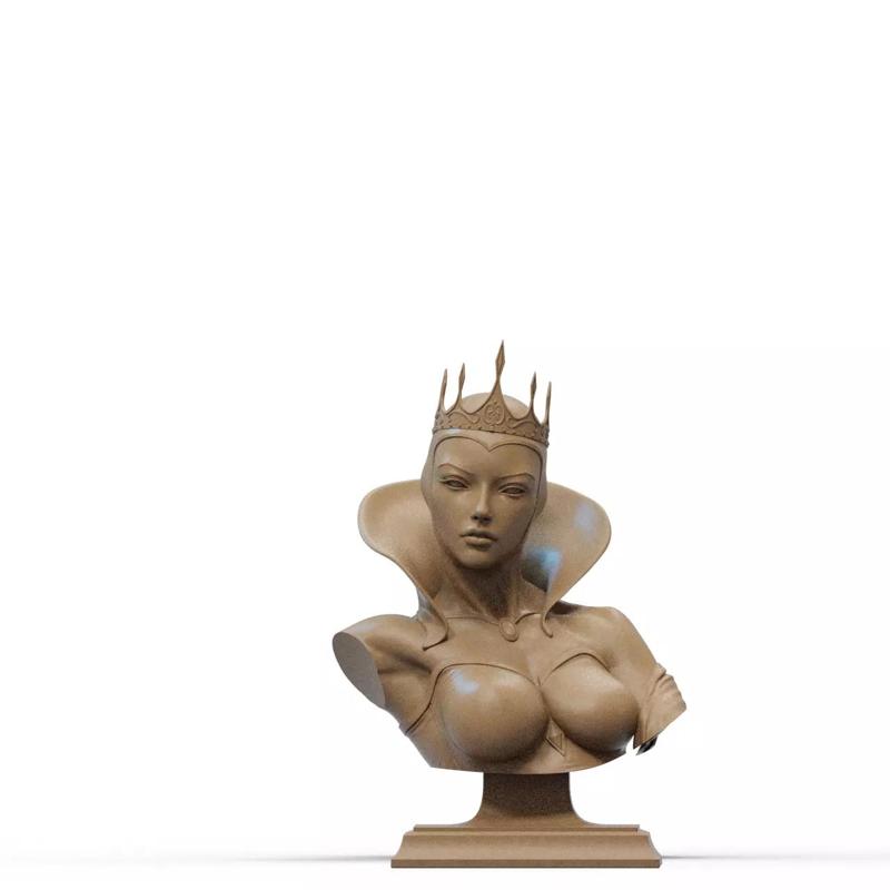 Evil Queen Bust 3D Print