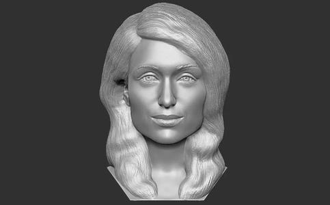 Paris Hilton bust 3D printing ready stl obj formats