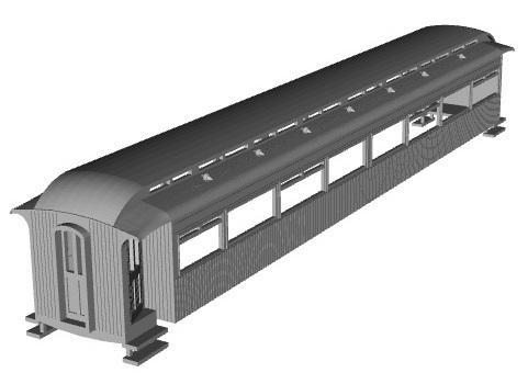 Lancashire and Yorkshire Railway Southport EMU Trailer 3rd 1/87 scale