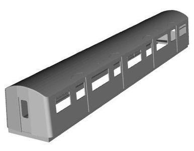 London Transport D78 stock Trailer coach 1/100 scale