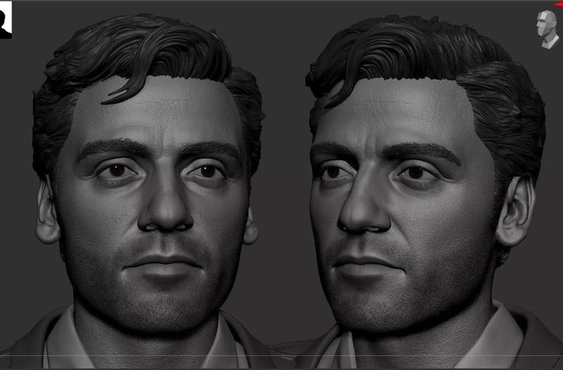 Oscar Isaac -Poe Dameron Head