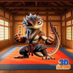 Kung Fu Lizard - Desert Warrior
