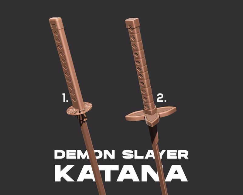 Demon slayer Katana 3D Model Collection