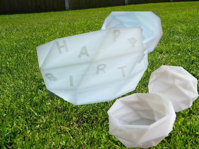 Personalized Low Poly Planter