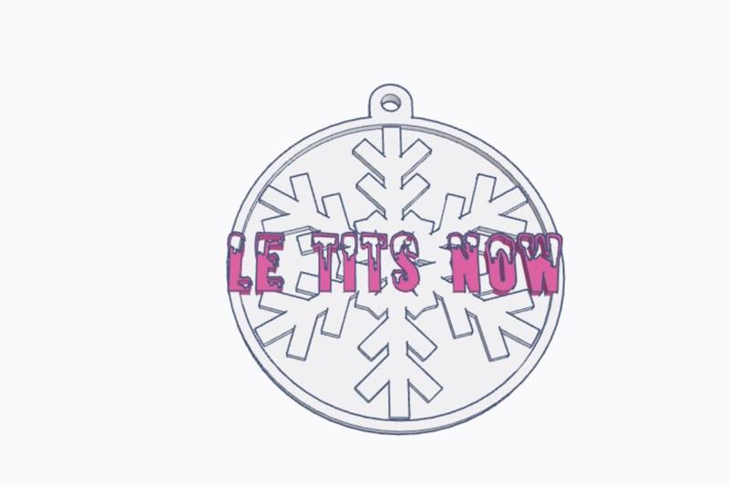 Le Tits Now Christmas Ornament