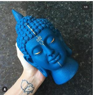Hindu Buddha Head Statuette Decorative Bust