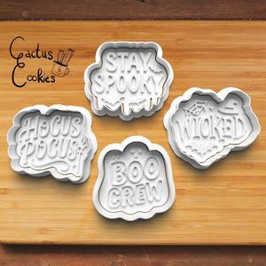Halloween Wording Cookie Cutter set 0954