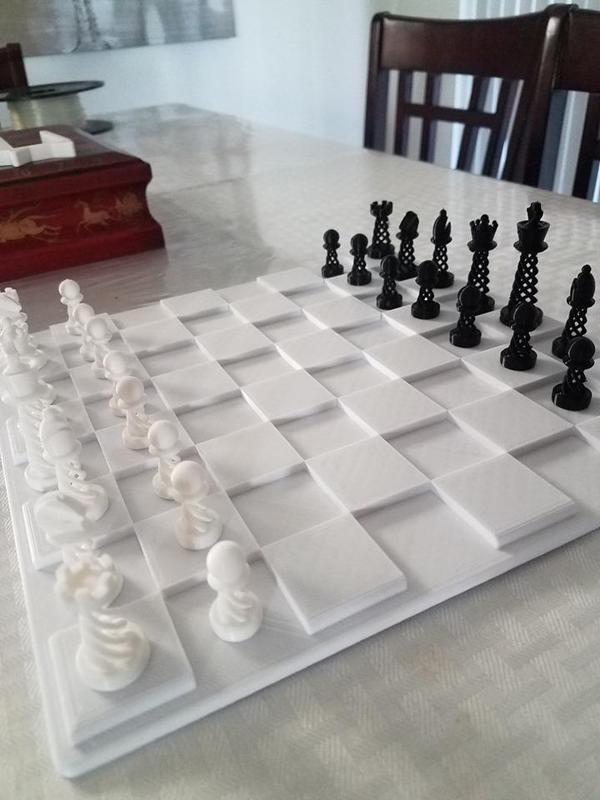 3D Chess Board (board only)