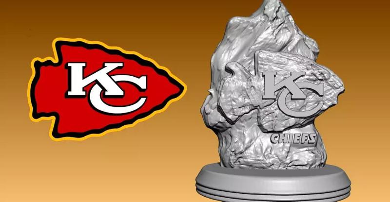 Statue The Kansas City Chiefs - NFL - model 3d print - CNC wood