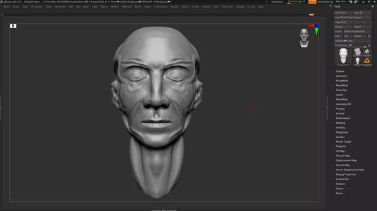 human head modern sculpture 3d print model 119