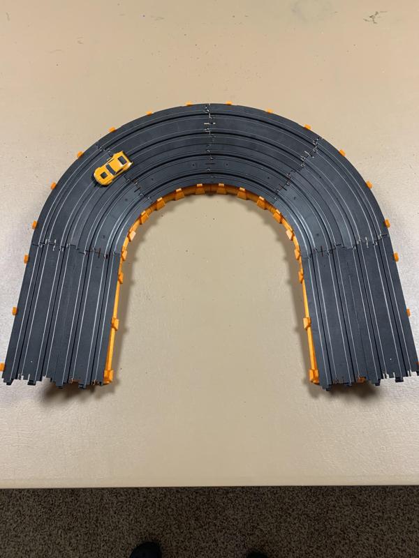 AFX Slot Car 12 inch 4 Lane Banked Curve Support