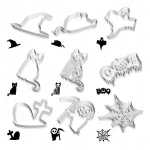 Halloween cookie cutters - spooky night set / bundle - 9 pieces
