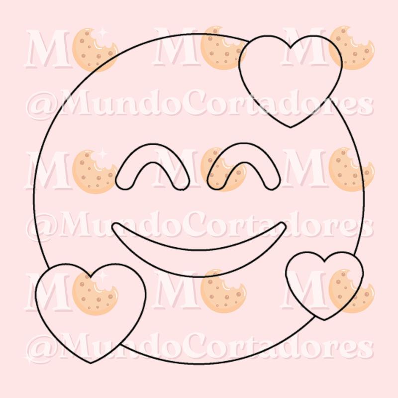 EMOJI LOVE CUTTER AND STAMP - CUTTER COOKIE