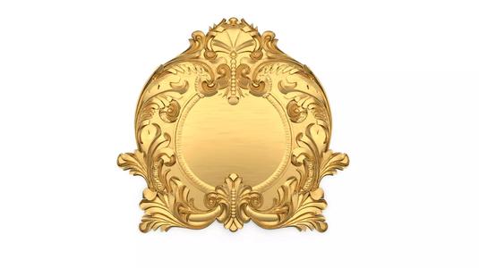 Cartouche classic decorative ornament cnc 3d printing stl 08