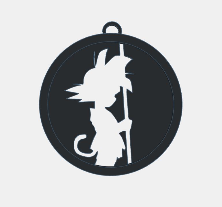 keychain goku boy 4,5x4,5cm 3mm