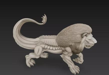 Chimera Beast Hybrid Creature 3D Print Model Fantasy