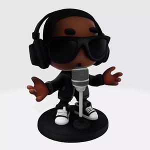 Cool Rapper Character 3D Model ready for 3D Printing