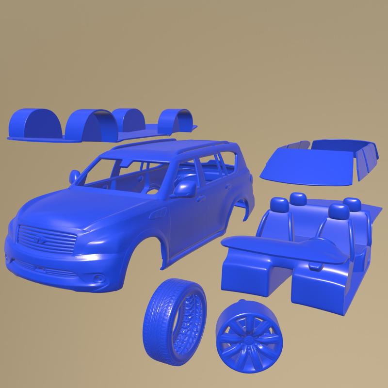 Infiniti QX 2011 PRINTABLE CAR IN SEPARATE PARTS