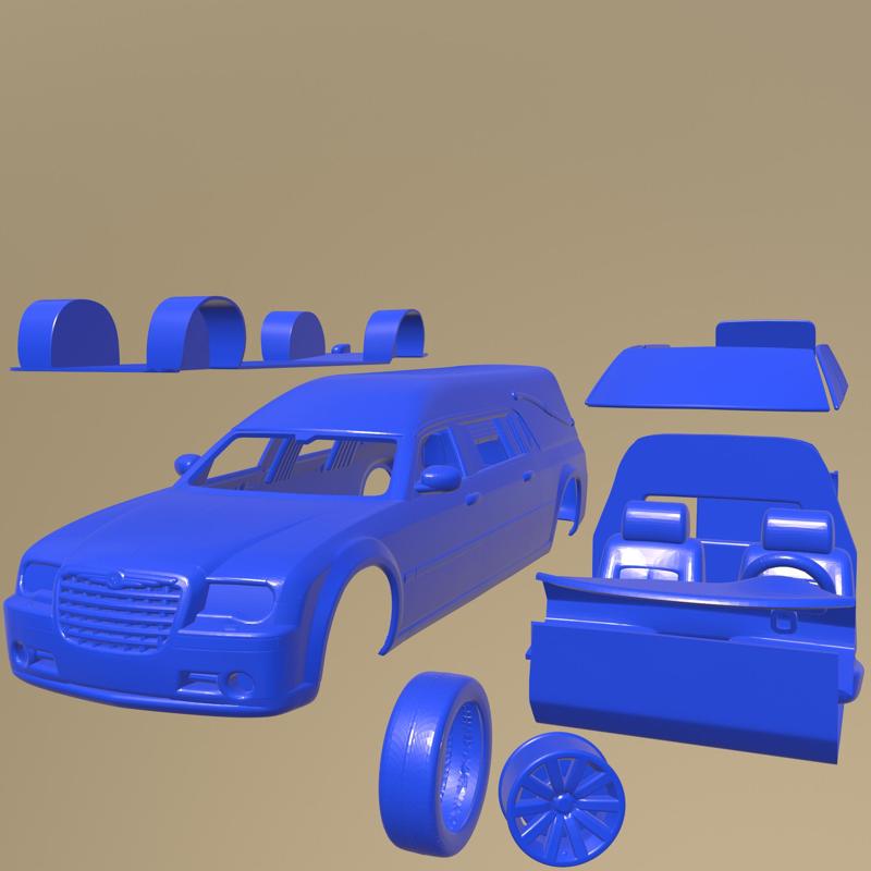 Chrysler 300C hearse 2009 PRINTABLE CAR IN SEPARATE PARTS