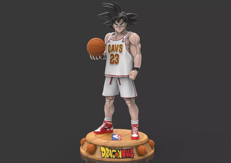 Goku Basketball NBA Cleveland Cavaliers action figure