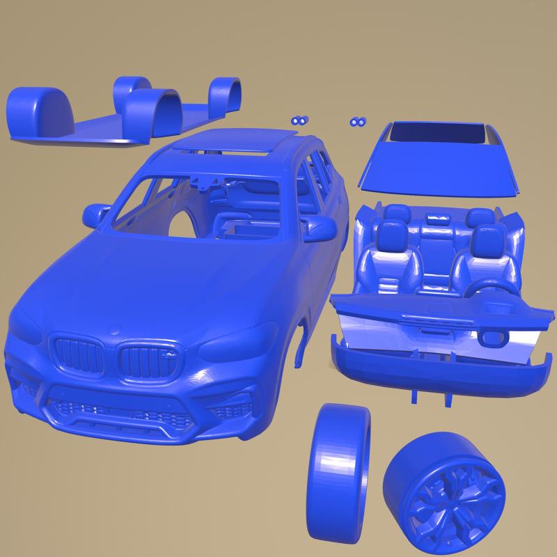 BMW X3M Competition 2020 Printable Car In Separate Parts
