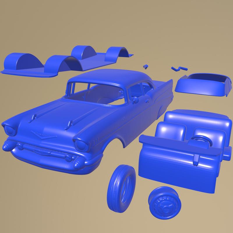 Chevrolet Bel Air Sport Coupe 1957 PRINTABLE CAR IN SEPARATE PARTS