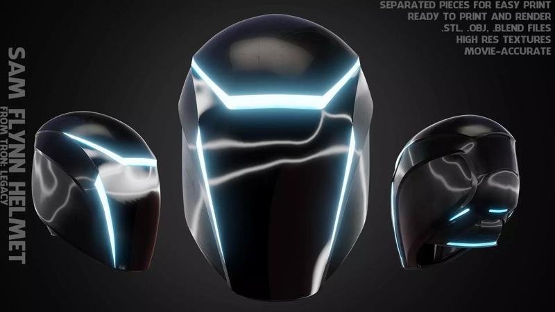 Tron Legacy Sam Flynn Helmet for Cosplay