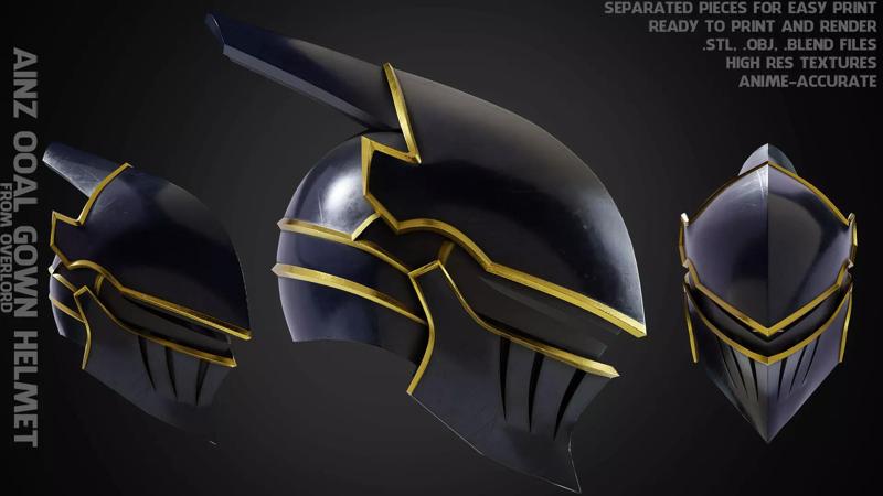 Overlord Ainz Ooal Gown Helmet for Cosplay