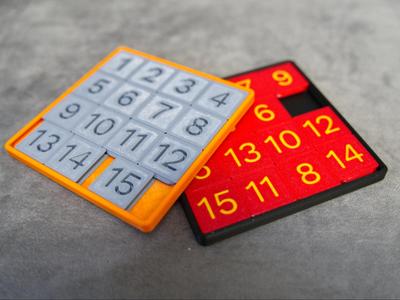 Sliding Number Game, perfect fit (upside downable)