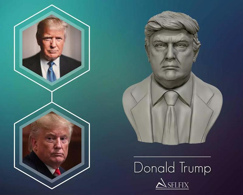 Donald Trump 3D printable 3D Sculpture