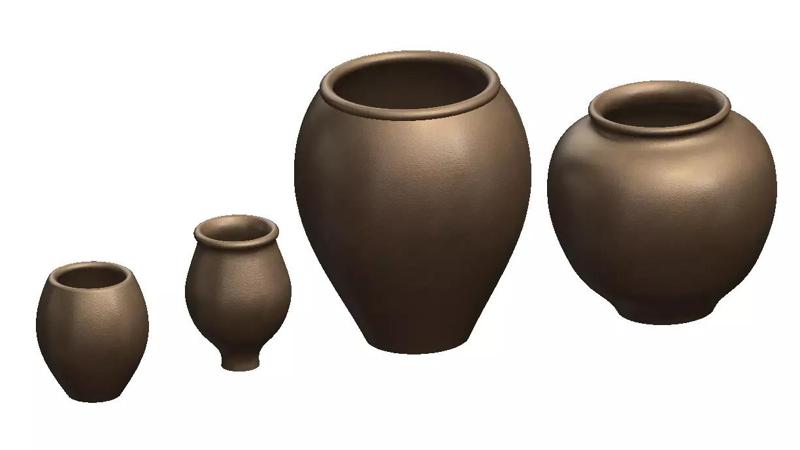 Archaeological pottery - ancient earthenware design replica