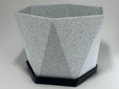 Modern Planter with Matching Saucer