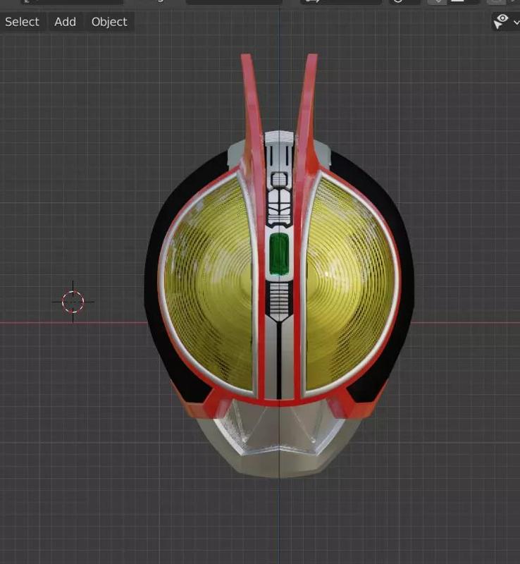 Kamen rider Faiz 3D printable cosplay helmet