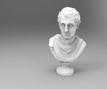 Marble portrait of the Greek playwright Menander (342-291 BC)