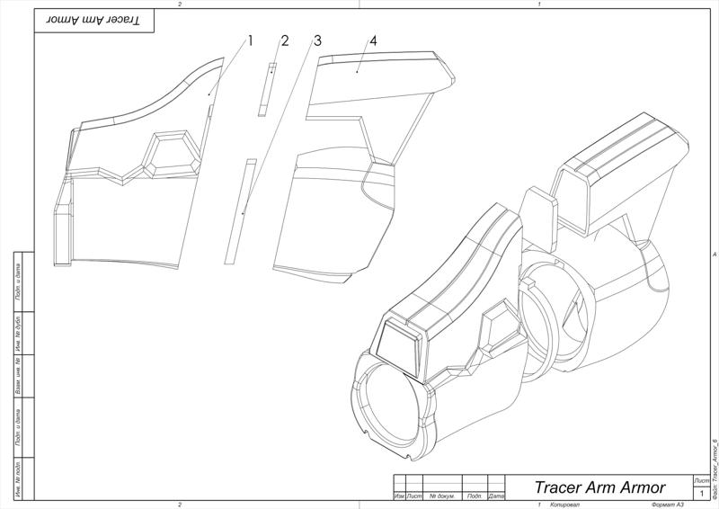 Tracer Arm Armor - Overwatch - STL CAD bundle - Commercial Use