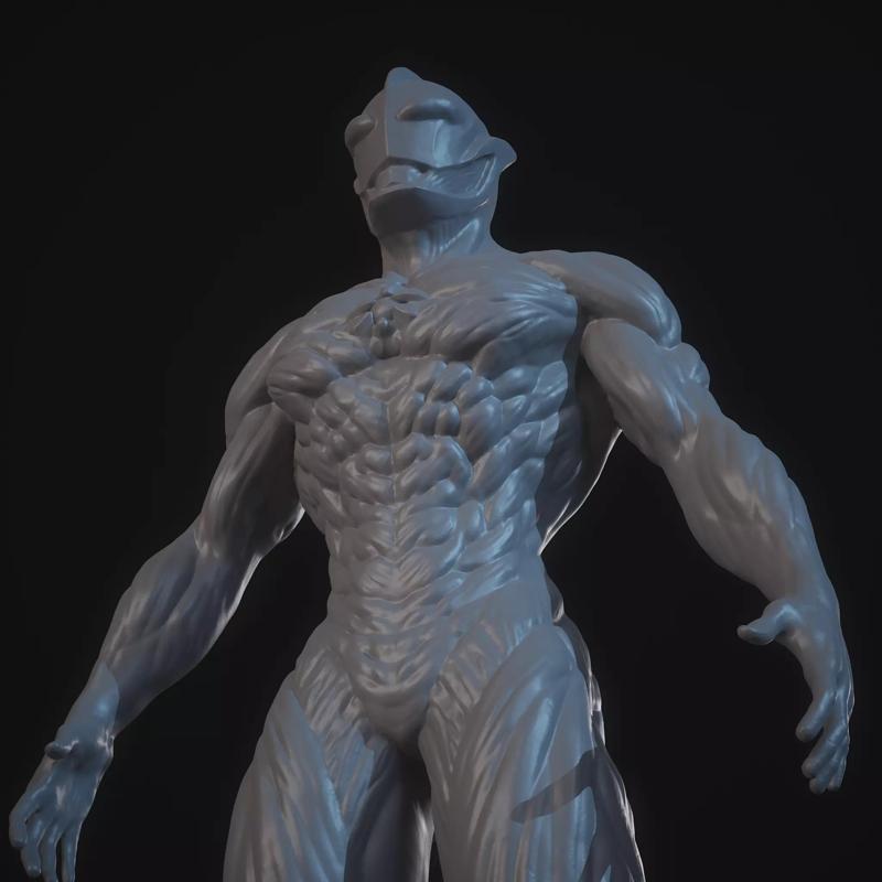 Demonic Ultraman statue
