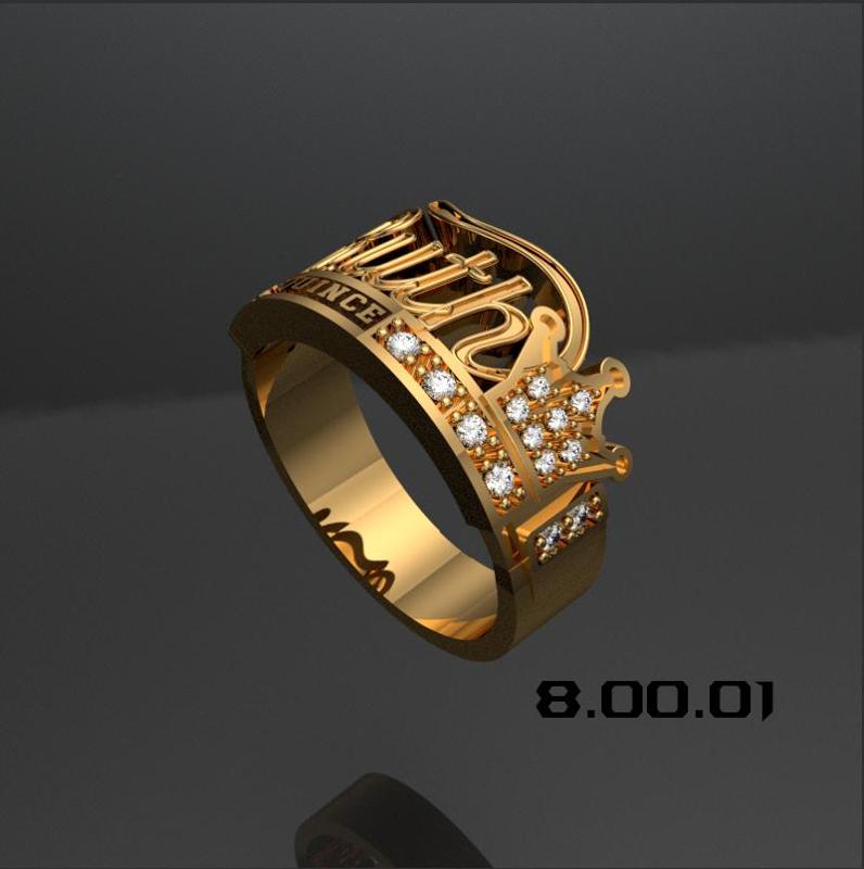 name ring with crown RUTH MIS 15