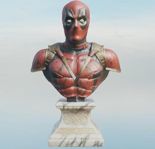 Roman-Style Deadpool Statue