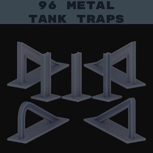 Assorted Metal Tank Traps